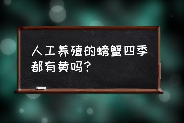 螃蟹饲料有激素吗 人工养殖的螃蟹四季都有黄吗？