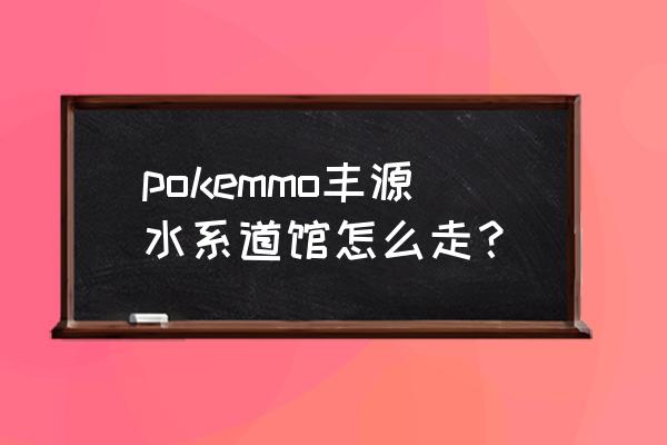 口袋妖怪丰源火系道馆怎么走 pokemmo丰源水系道馆怎么走？