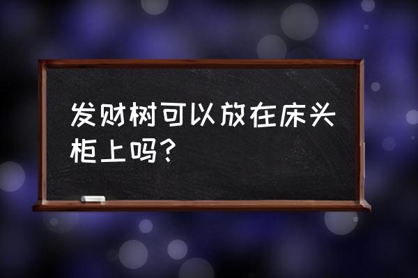 发财树可以摆放床头吗 发财树可以放在床头柜上吗？