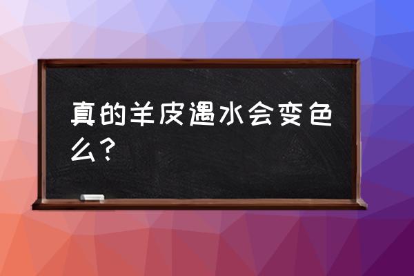 羊皮拖鞋可以沾水吗 真的羊皮遇水会变色么？