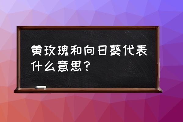 向日葵和黄玫瑰搭配的花语是什么 黄玫瑰和向日葵代表什么意思？