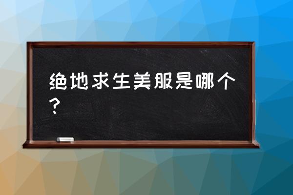 绝地求生北美是不是就是美服 绝地求生美服是哪个？