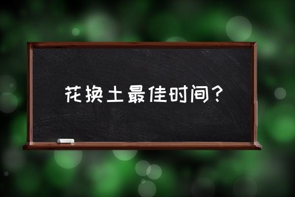 花盆里的花什么时候翻土好 花换土最佳时间？