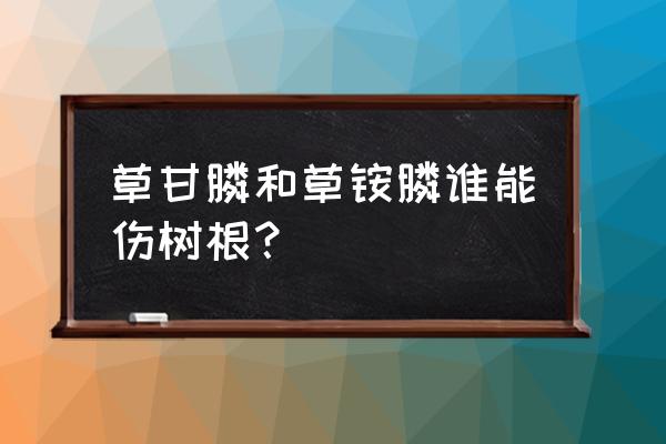 草甘膦除草剂伤树苗根吗 草甘膦和草铵膦谁能伤树根？